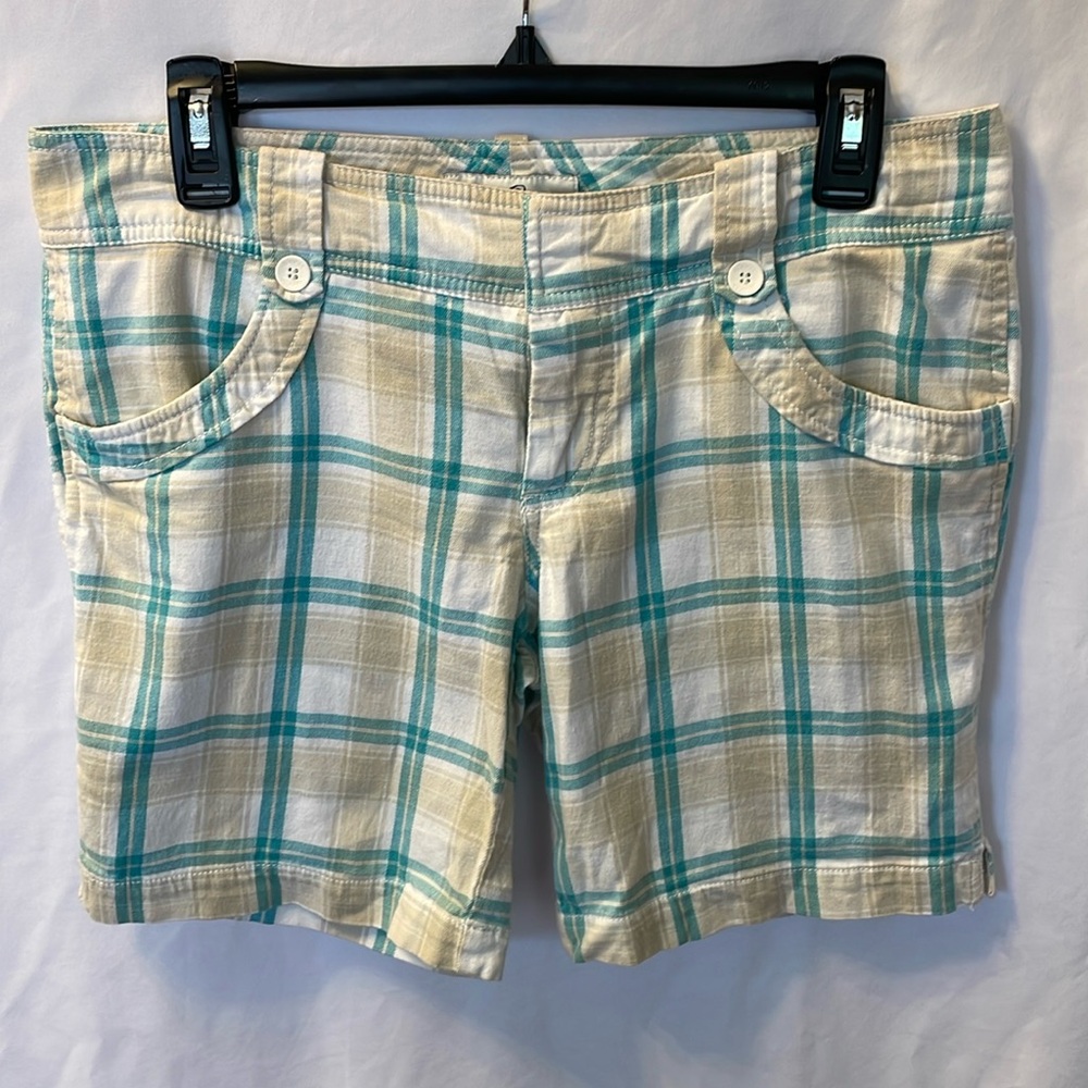 Y2K Vintage Guess Plaid‎ Shorts Women’s Size 29 Nautical Preppy Sporty Low Rise